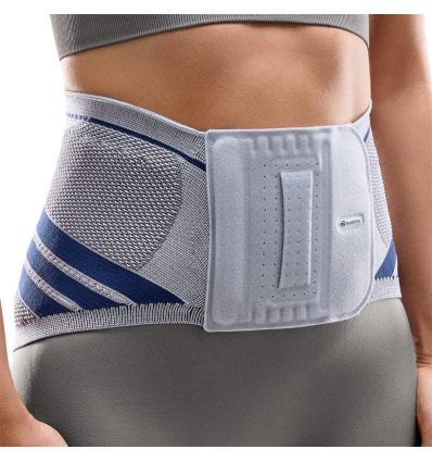 Ceinture lombaire femme LumboTrain Bauerfeind Titane bleu