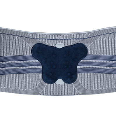 Pelote avec picots de la ceinture lombaire LumboTrain Bauerfeind Titane bleu