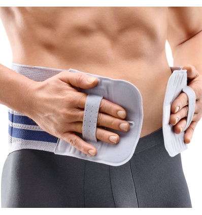 Ceinture lombaire homme LumboTrain Bauerfeind Titane bleu