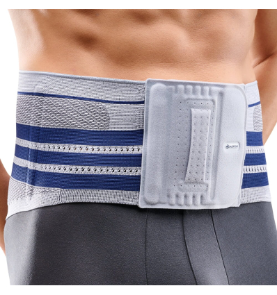 Ceinture lombaire homme LumboTrain Bauerfeind Titane bleu