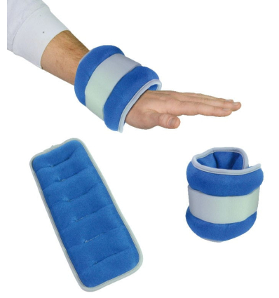 Paire de bracelets lestés discrets pour la rééducation 1,5 kg