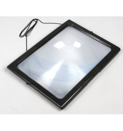 Loupe de lecture pleine page lumineuse sur pieds