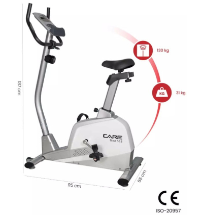 Dimensions du vélo de rééducation médical Care Fitness MED 518