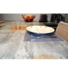 Set de table rectangulaire antidérapant Ergo bleu