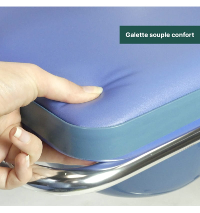 Chaise percée médicale pliante toilette Islande avec galette souple confort