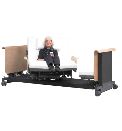 Lit médicalisé électrique 1 personne rotatif et releveur Rotobed Free