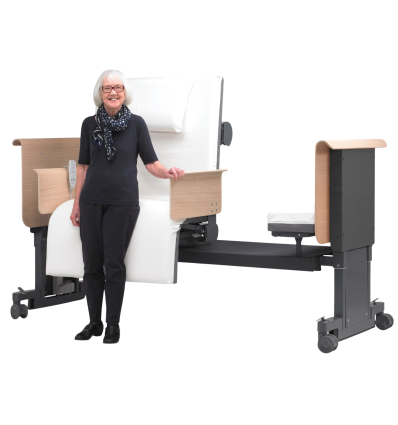 Lit médicalisé électrique 1 personne rotatif et releveur Rotobed Free