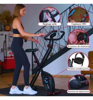 Vélo d'appartement pliant pour la rééducation Striale SV-317 Care Fitness