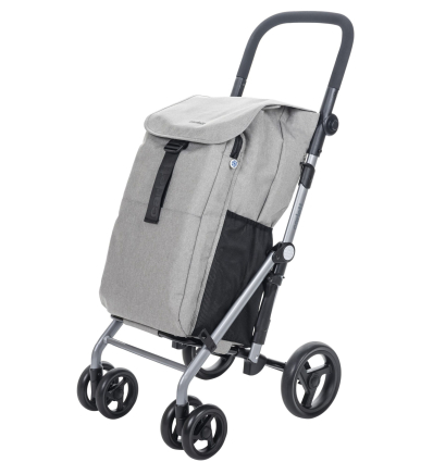 Chariot de courses 4 roues à pousser Lett 435 Classic Carlett gris