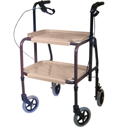 Table desserte roulante d'intérieur avec freins