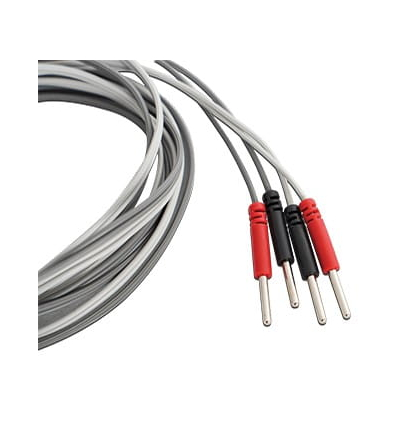 Jeu de 2 câbles bipolaires pour éléctrostimulateur Cefar Peristim Pro et Rehab x2