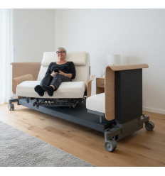 Lit médicalisé électrique 1 personne rotatif et releveur Rotobed Free