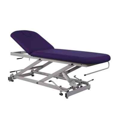 Table d'examen hydraulique 2 plans réglable en hauteur violet