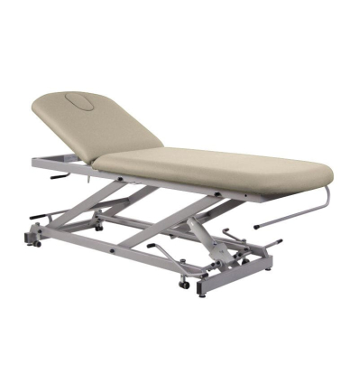 Table d'examen hydraulique 2 plans réglable en hauteur beige