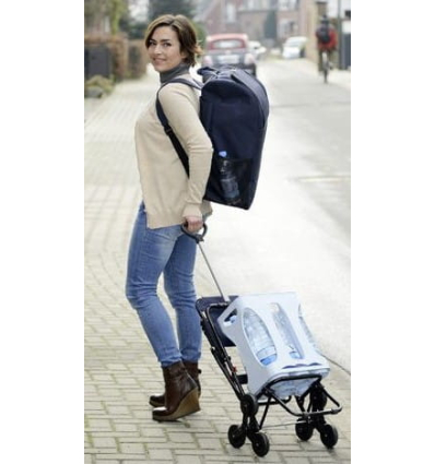 Chariot de courses 6 roues avec siège