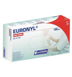 Boîte de 100 gants d'examen jetables non poudrés en vinyle Euronyl