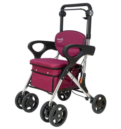Déambulateur chariot de courses 4 roues à pousser avec siège Care Plus Playcare bordeaux