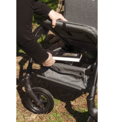 Déambulateur et chariot de courses 4 roues à pousser avec siège Care Lux