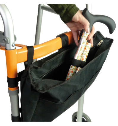 Sac universel pour fauteuil roulant et cadre de marche noir