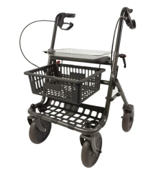 Déambulateur 4 roues léger et pliable Primo avec panier et plateau