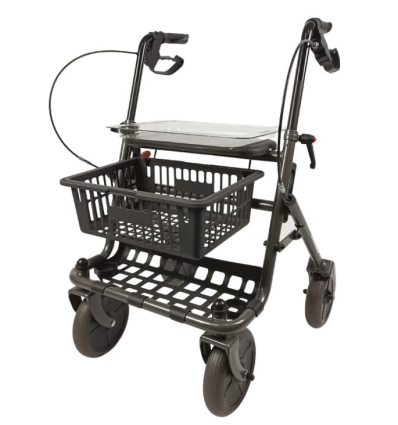 Déambulateur 4 roues léger et pliable Primo avec panier et plateau