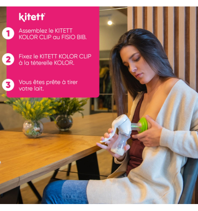 Poignée ergonomique Kolor Clip pour tire-lait manuel Kitett