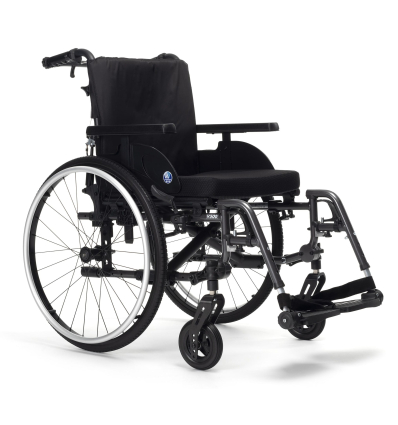 Fauteuil roulant manuel pliable dossier fixe V500 Light Vermeiren gris
