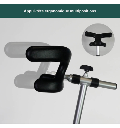 Fauteuil de douche percée à roulettes inclinable Formentera ave appui-tête ergonomique multi-positions