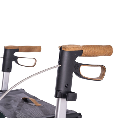 Poignées du déambulateur extérieur 4 roues pliable avec siège Carbone Saljol