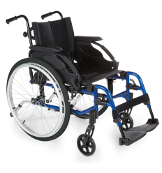 Fauteuil roulant manuel pliable avec dossier inclinable Action 3 NG S Invacare bleu