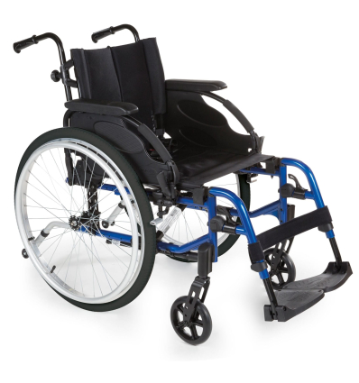 Fauteuil roulant manuel pliable avec dossier inclinable Action 3 NG S Invacare bleu