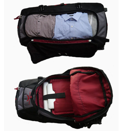 Sac de voyage valise Phoenix pour fauteuil roulant pliable manuel ouvert