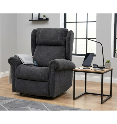 Fauteuil releveur électrique 4 moteurs massant et chauffant Nagoya gris