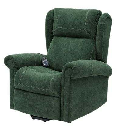 Fauteuil releveur électrique 4 moteurs massant et chauffant Nagoya vert foret