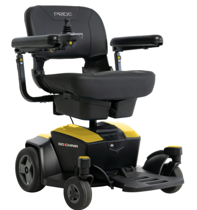 Fauteuil roulant électrique léger et démontable Go Chair Pride jaune