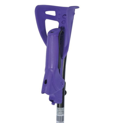Paire de béquilles orthopédiques avec poignée réglable Ergo Tech violet