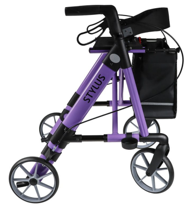 Déambulateur extérieur 4 roues avec siège Rehasense Stylus violet