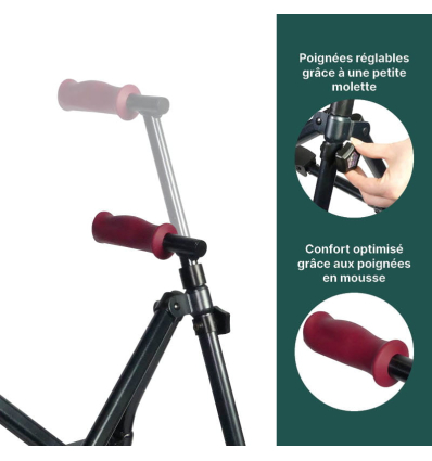 Déambulateur 2 roues pliable parapluie Neo Pop réglable