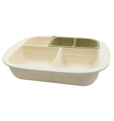 Assiette adulte avec compartiments en silicone à ventouse