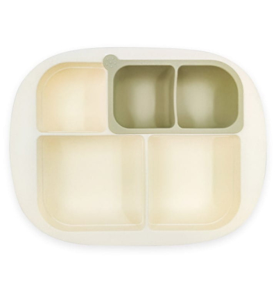 Assiette adulte avec compartiments en silicone à ventouse