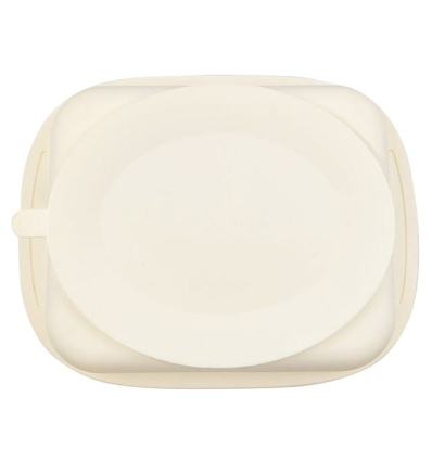 Assiette adulte avec compartiments en silicone à ventouse