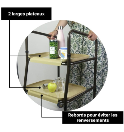 Desserte de table roulante médicale
