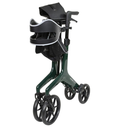 Déambulateur 4 roues léger et pliable avec siège Aerowalk Carbon