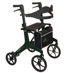 Déambulateur 4 roues léger et pliable avec siège Aerowalk Carbon vert Drive Devilbiss