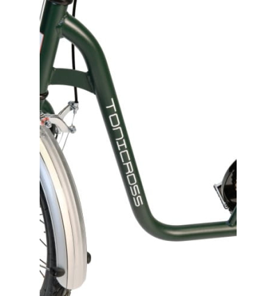 Tricycle adulte handicapé 3 roues avec panier Tonicross City Rupiani vert mat