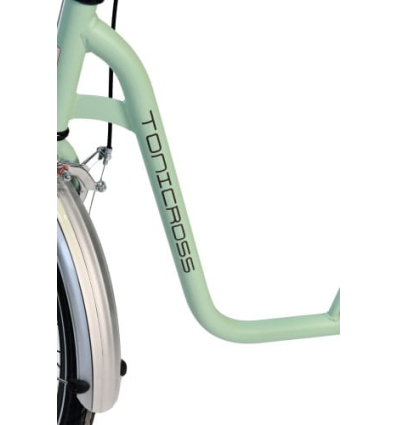 Tricycle adulte handicapé 3 roues avec panier Tonicross City Rupiani vert pastel
