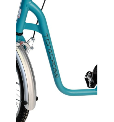 Tricycle adulte handicapé 3 roues avec panier Tonicross City Rupiani bleu turquoise