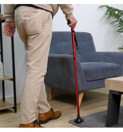 Canne de marche pliante Stabilicane avec embout stabilisateur