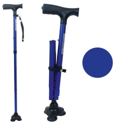 Canne de marche pliante Stabilicane bleu