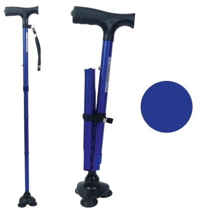 Canne de marche pliante Stabilicane bleu